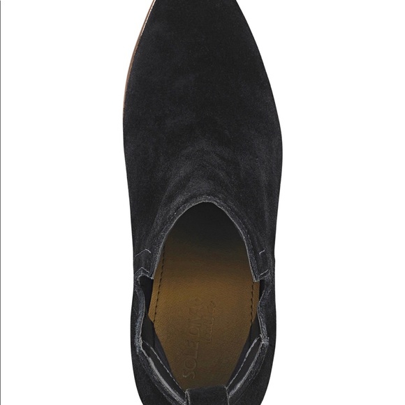 Sole diva side cut booties with gold trim top - Picture 3 of 4