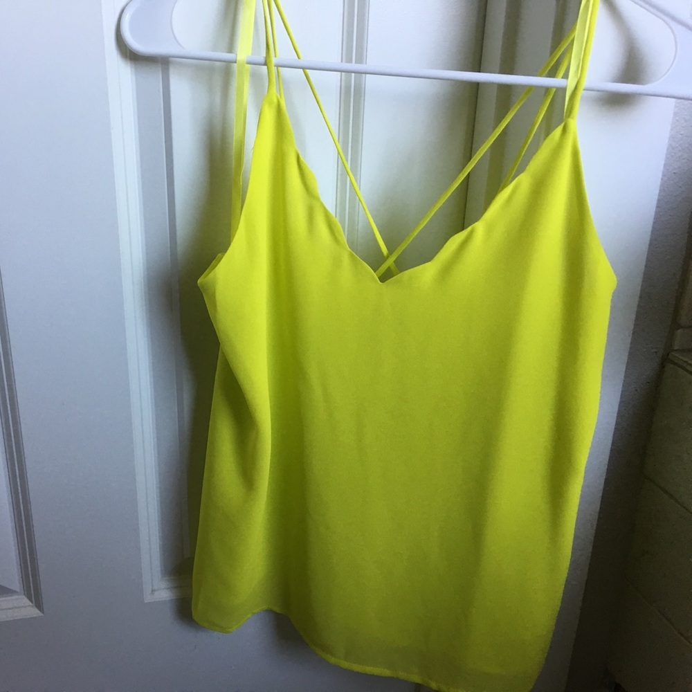 Neon yellow tank top