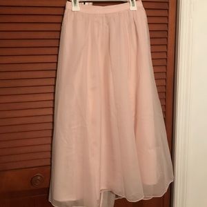 Pink midi skirt