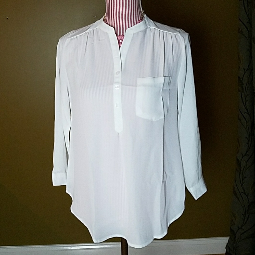 White Tunic Blouse - Picture 2 of 4