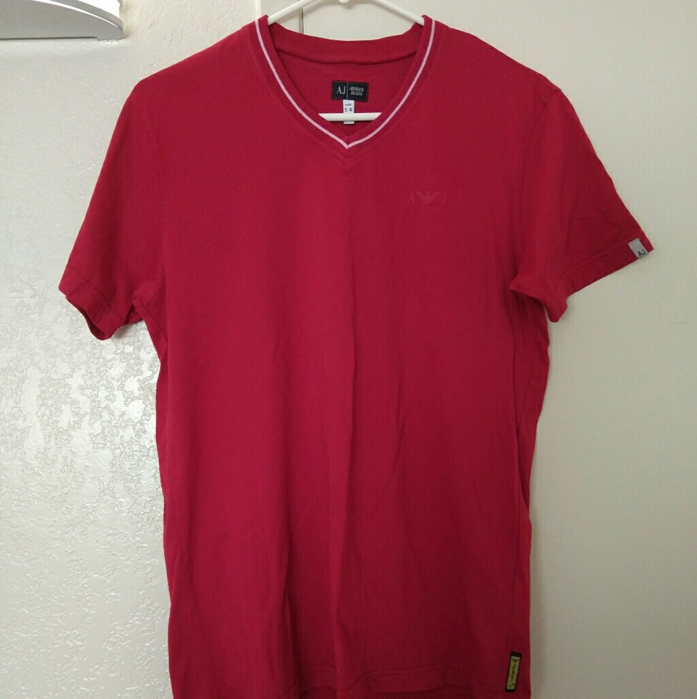 Armani Red V-neck