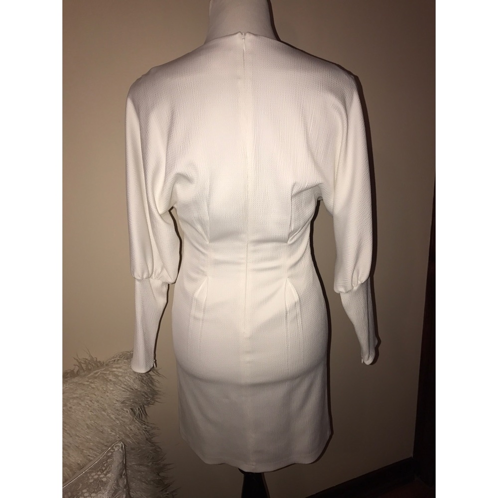 Structured And Textured Intropia Cream Dress - image 4