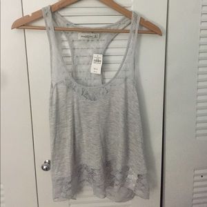 Abercrombie lace gray tank