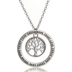 Trust, Love, Dream, Hope Pendant Necklace