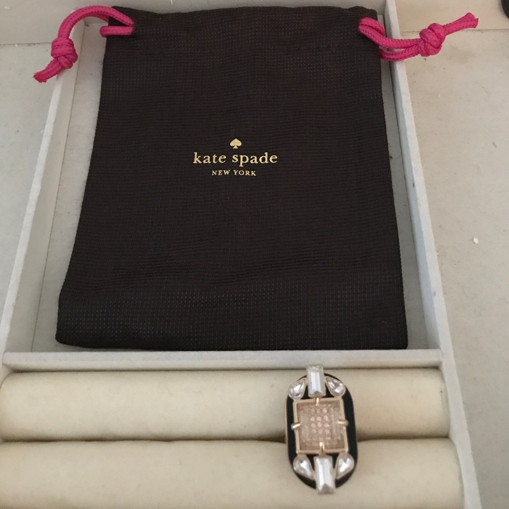 Kate Spade Imperial Tile Mod Art Deco Ring Size 8