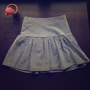 Fit and flare polka dot skirt