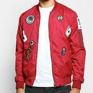 NEED GONE Boohooo Multi-Badged Bomber