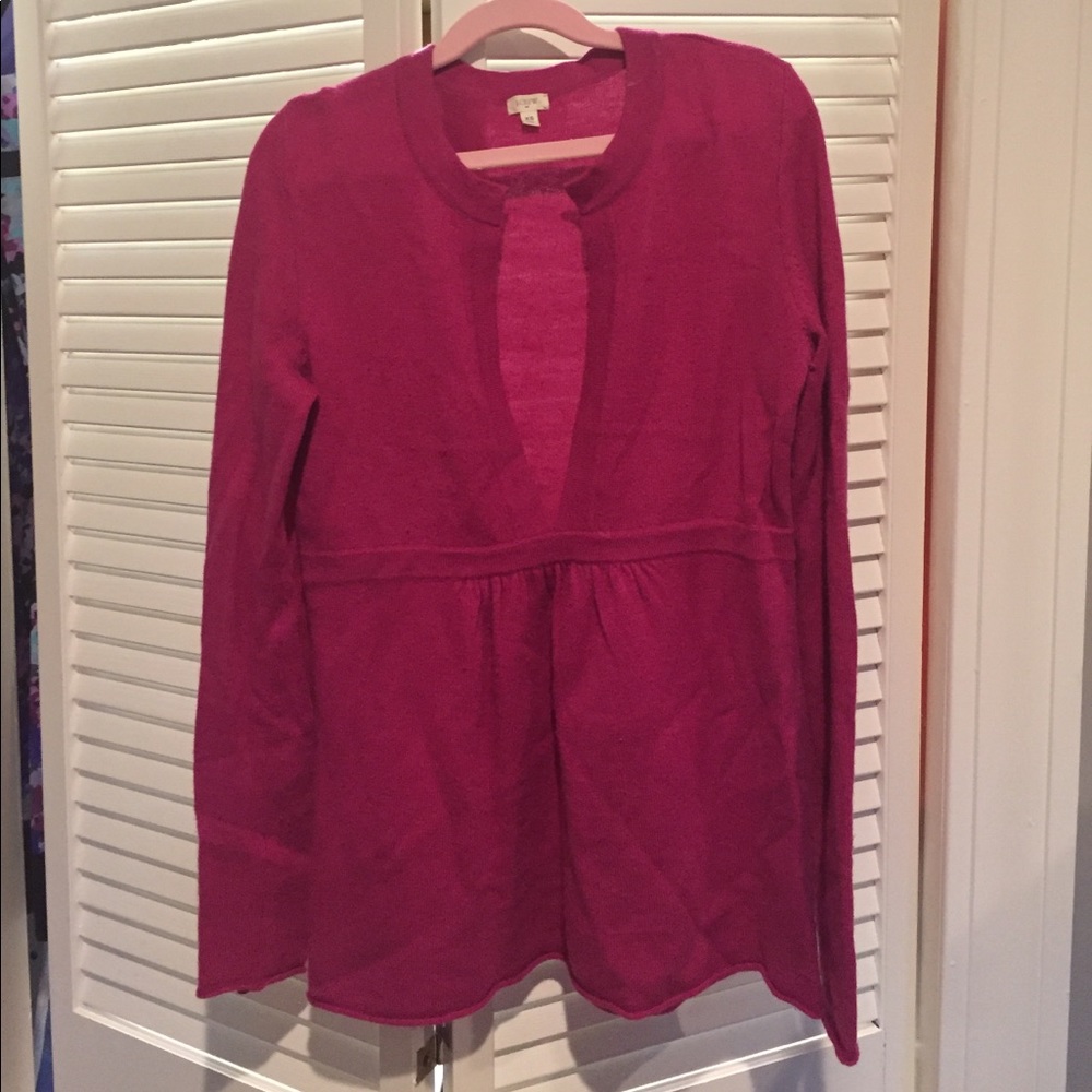 Jcrew fuscia sweater