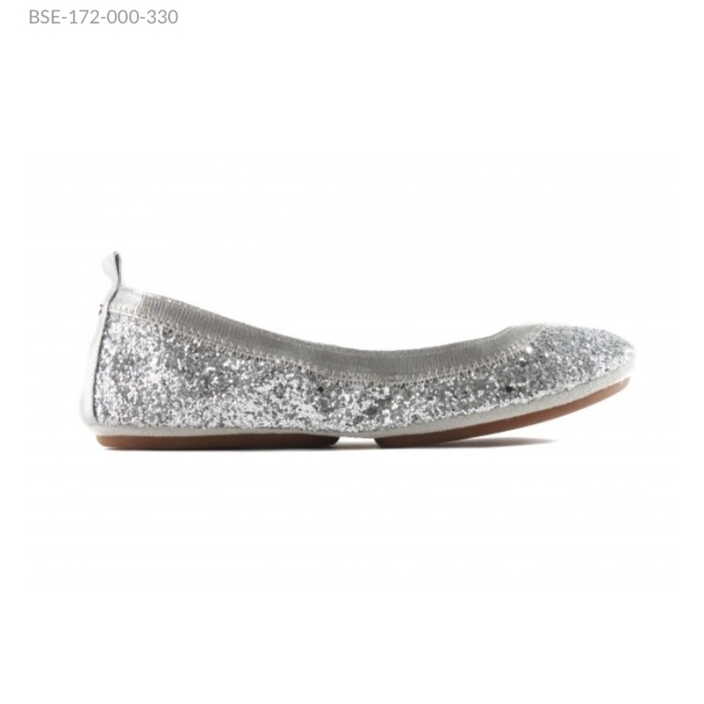 Yosi Samra Serena Bridal Flats in Platinum
