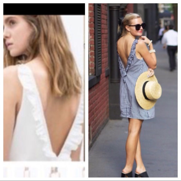Zara Dresses & Skirts - Zara Trafaluc white dress with ruffle back