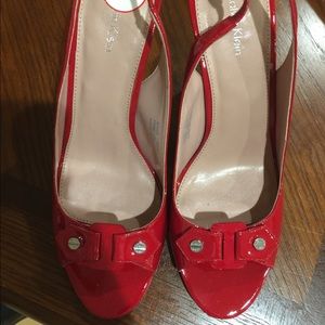 Renee Red Calvin Klein high heels size 9.5