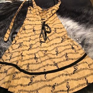 Halter style music notes dress