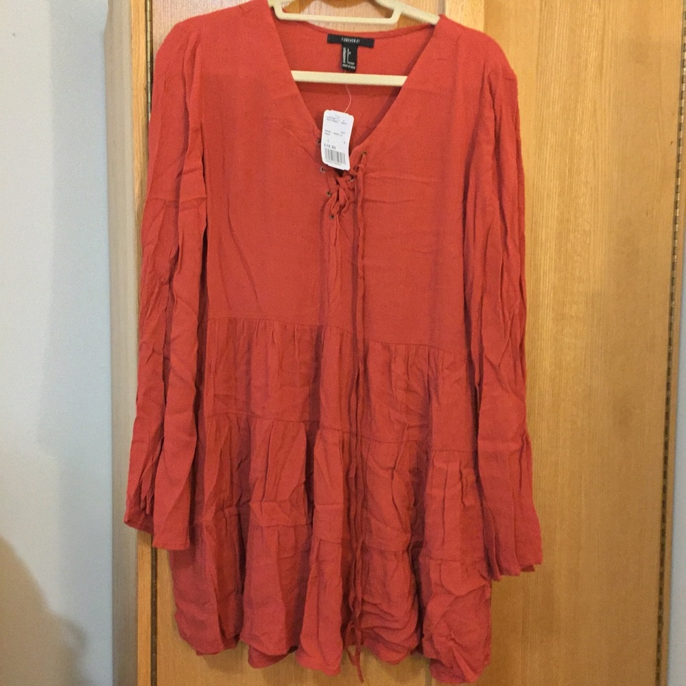NEVER WORN hippie-chic long sleeve dress