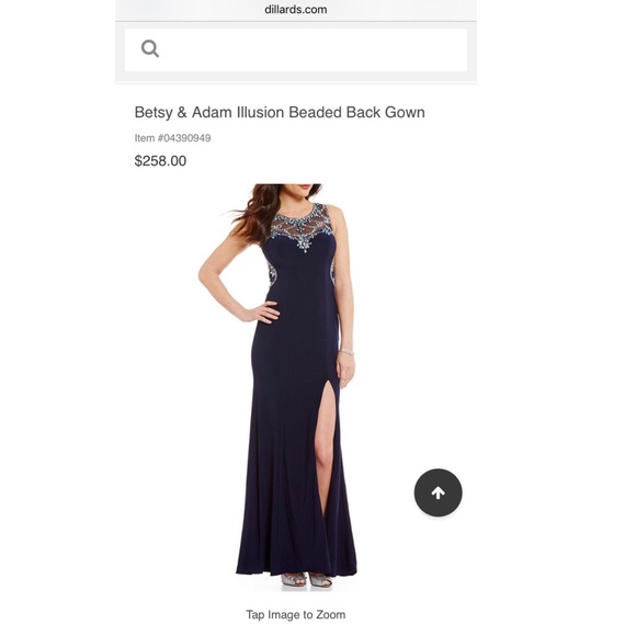 Prom/formal dress. Jeweled neckline & open back