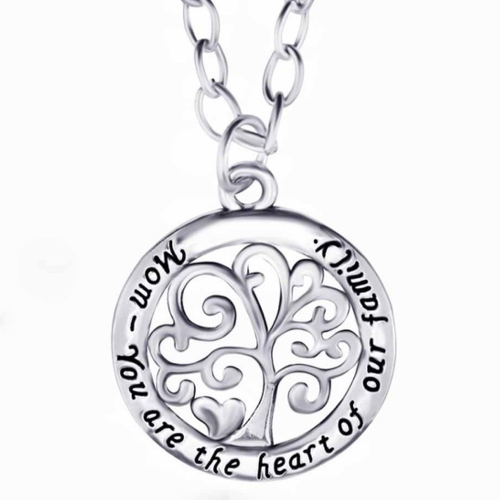 Mom You are The Heart of Our Family Necklace