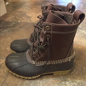 Brown Winter L.L Bean boots.