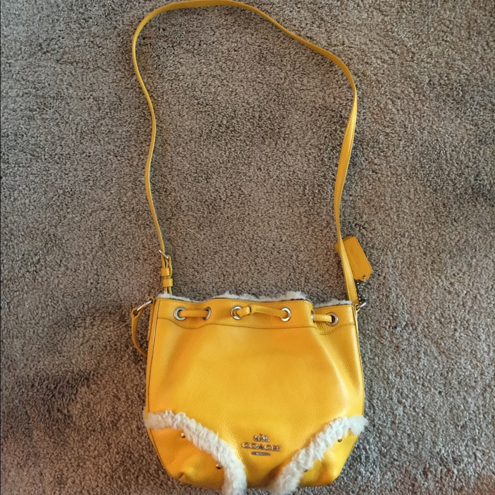 Coach shearling bag