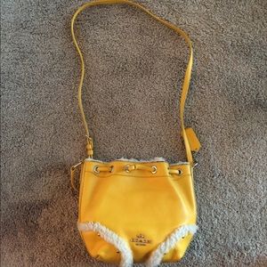 Coach shearling bag