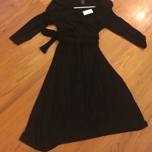 Gap maternity black wrap dress
