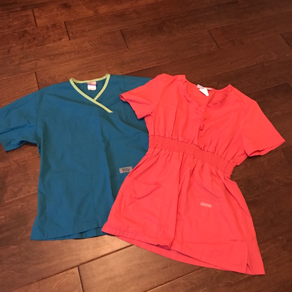 Izzy and Peaches scrub tops!