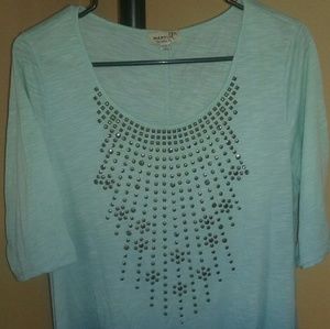 One world ombré XL Sharkbite asymmetrical top