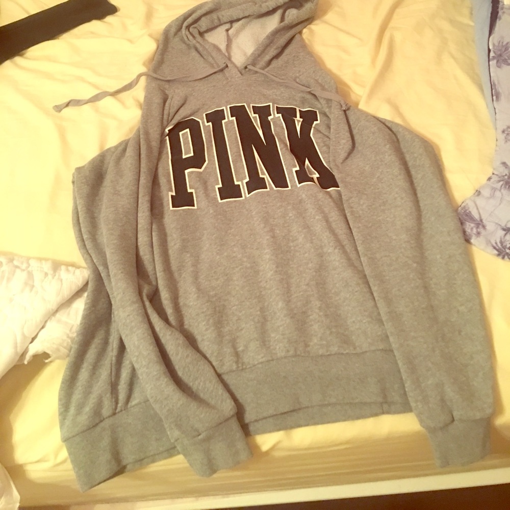 Grey and black hoodie