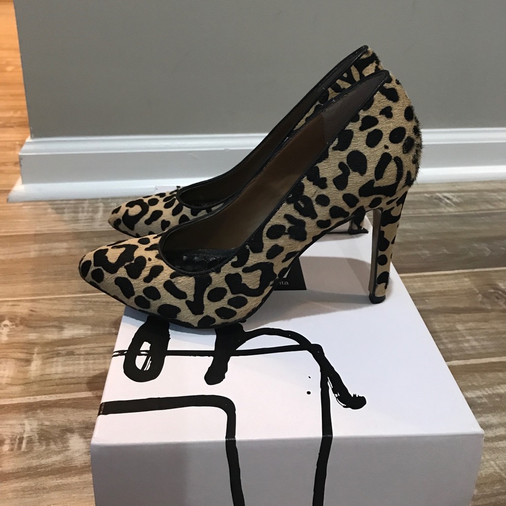 Dolce Vita Leopard Calf Hair Pumps