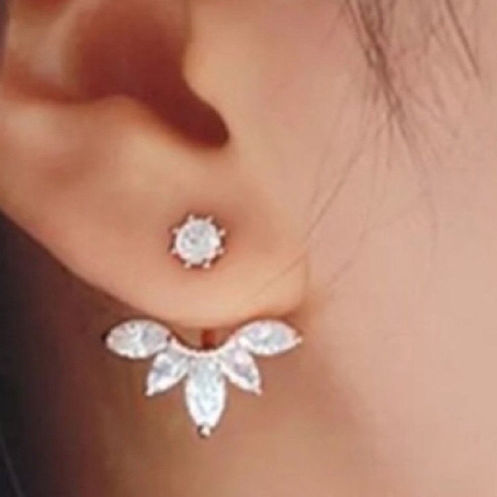 ✨leave Crystal stud earrings✨