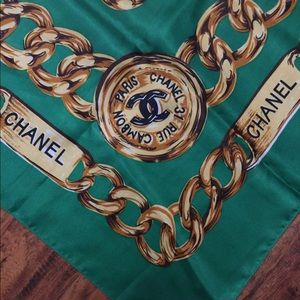 CHANEL silk Scarf