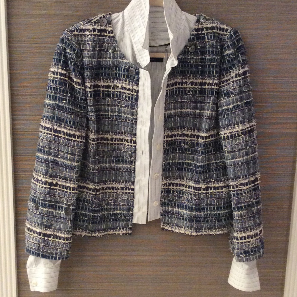 Dolce & Gabanna tweed blazer with attached collar