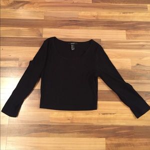 Ribbed black crop top