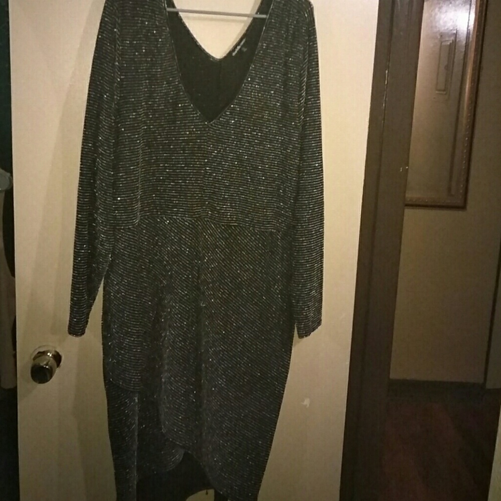 Black glitter lined dress