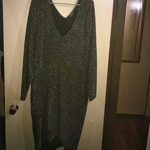 Black glitter lined dress
