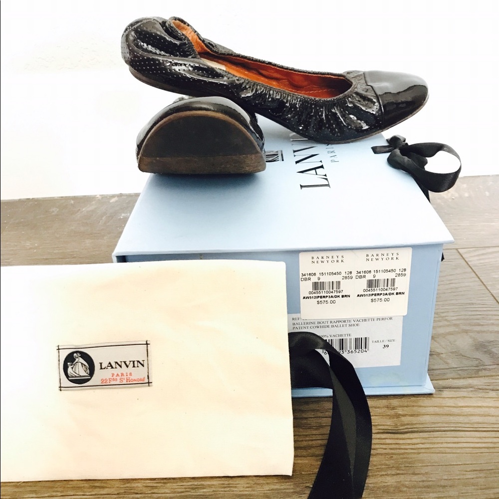 SOLD Lanvin perforated leather Ballet flats