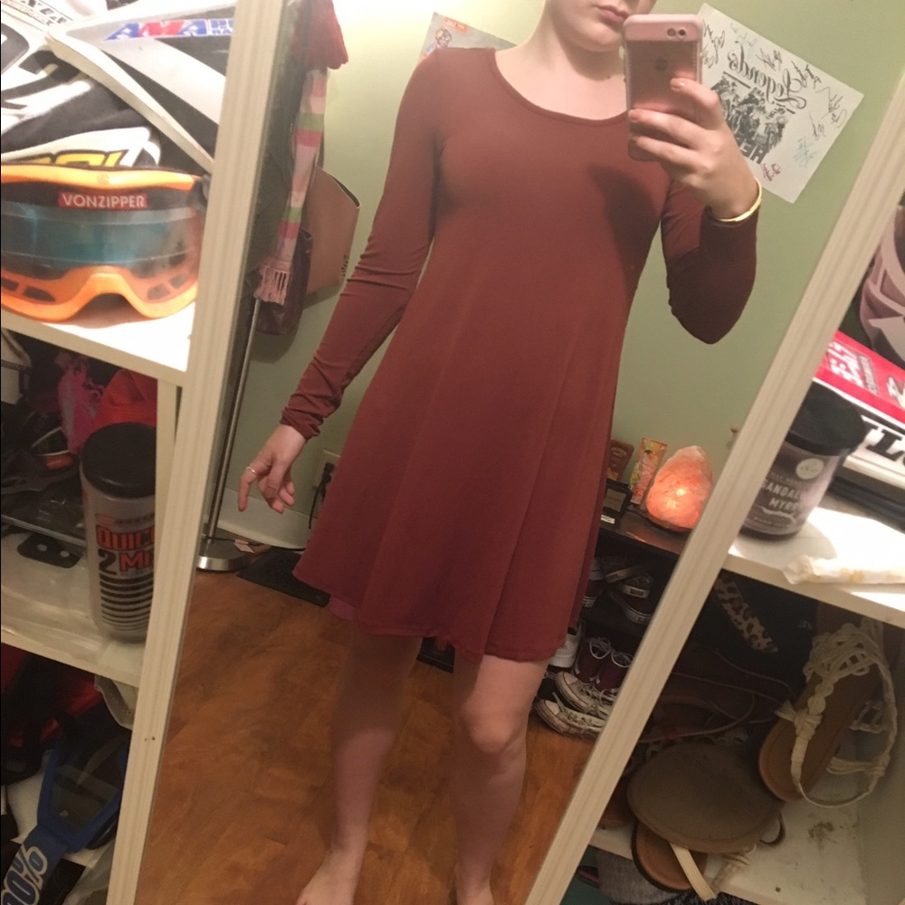 Rust red/orange F21 dress