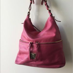 Dooney & Bourke Hobo Shoulder Bag Purse Fuchsia