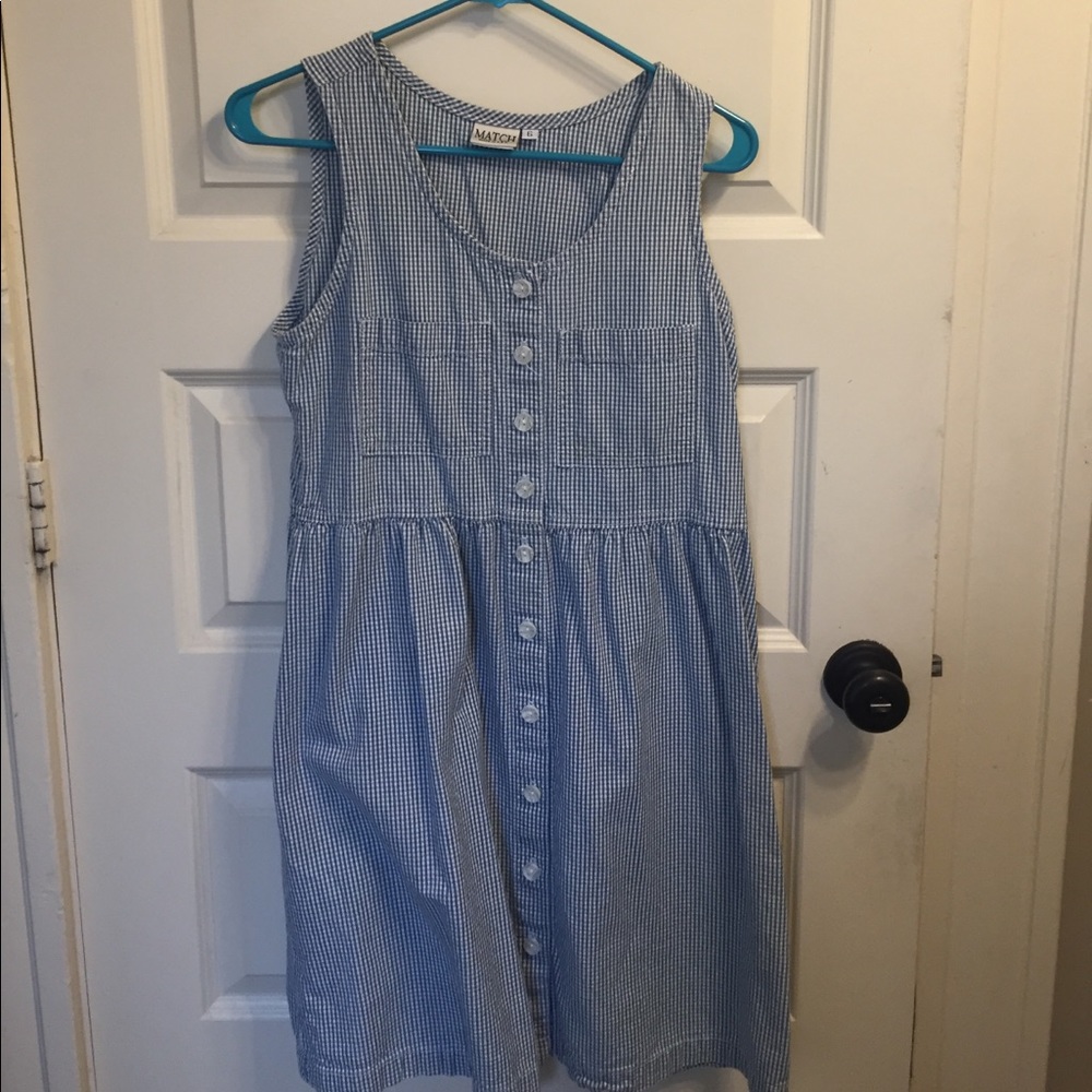 vintage gingham print dress