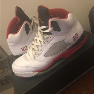 Fire red 5s. Size 12.
