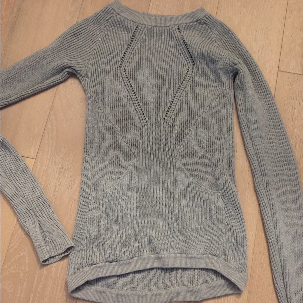 Lululemon gray cotton sweater