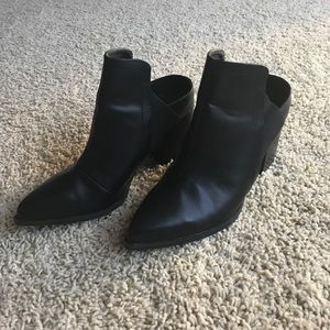 Backless slip on ankle boots.