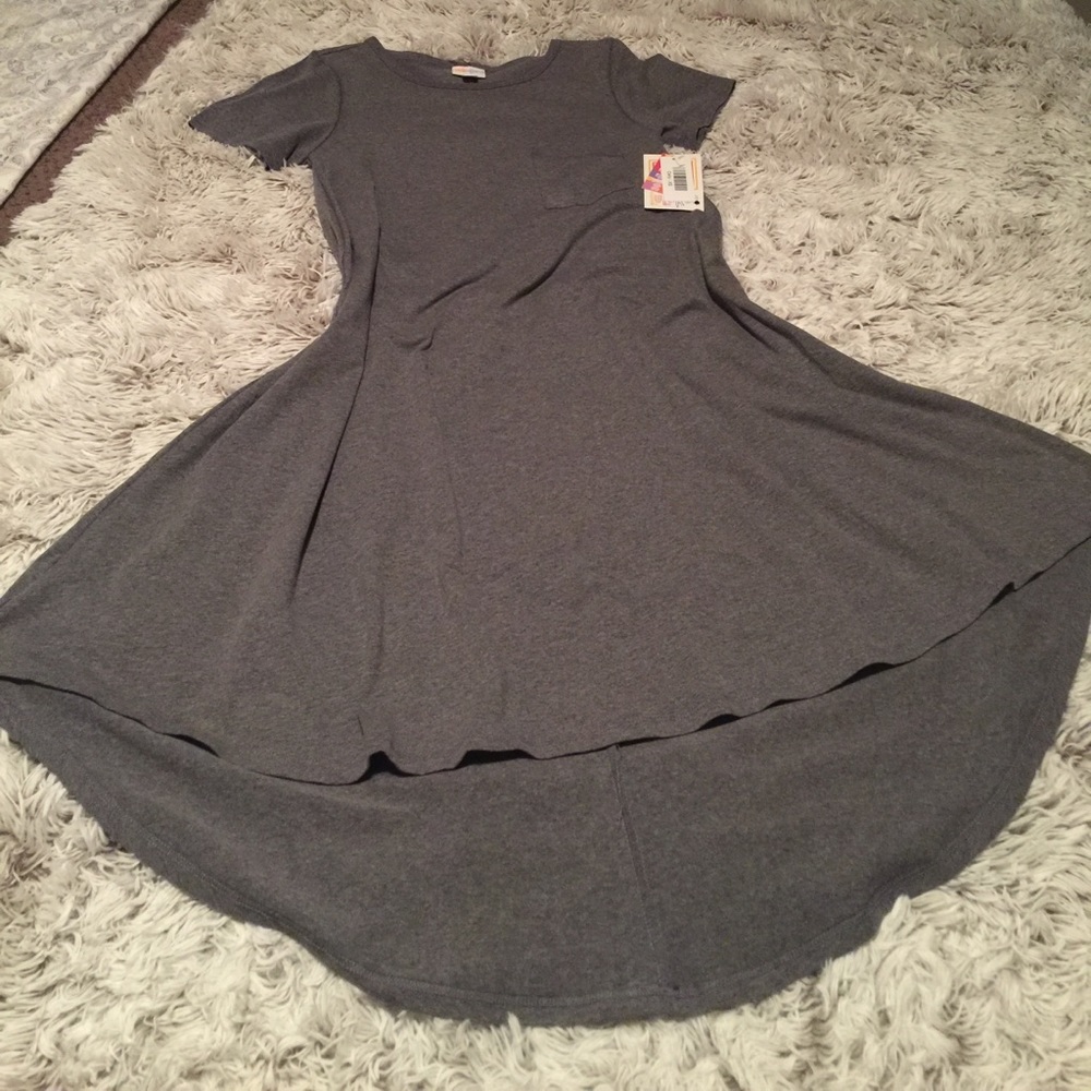 Lularoe grey Carly ‼️ Hard to find plain grey xs
