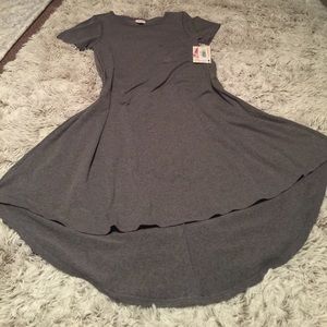Lularoe grey Carly ‼️ Hard to find plain grey xs