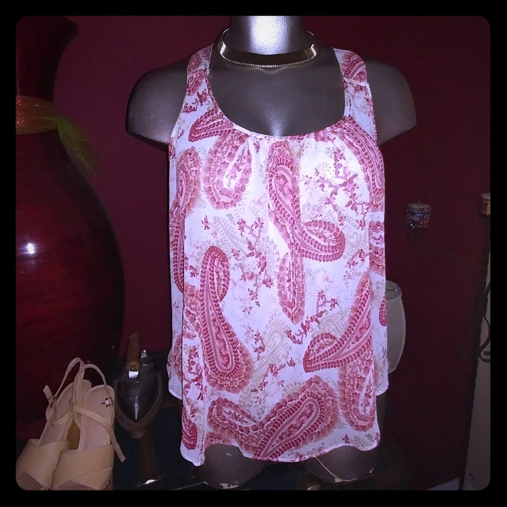 Racer back plus size loose tank top