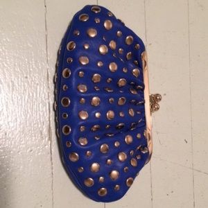 Blue clutch/ cross body