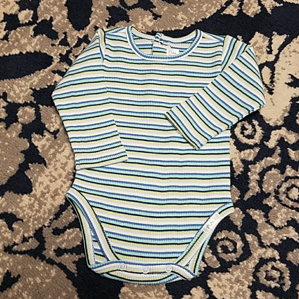 The Childrens Place 3-6 M striped One Piece Shirt