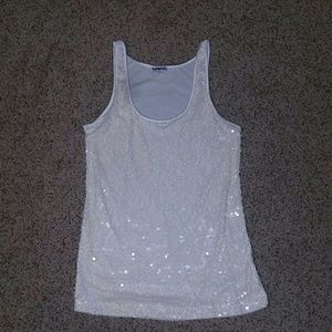 Express sequin front tank