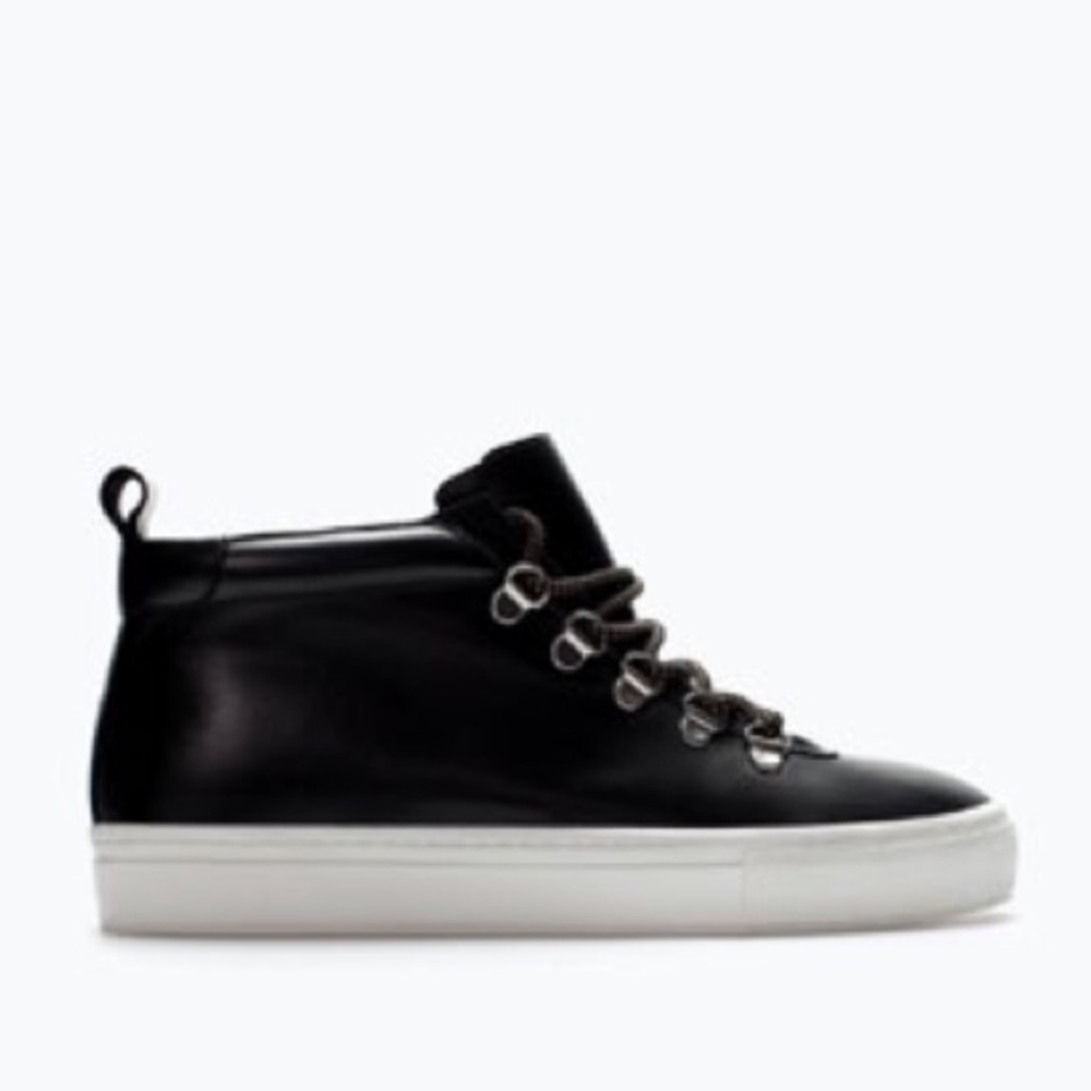 Zara - Retro leather sneakers , size 39 EUR , 8 US