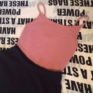 *Top + Bottom* Mauve bodysuit with skater skirt
