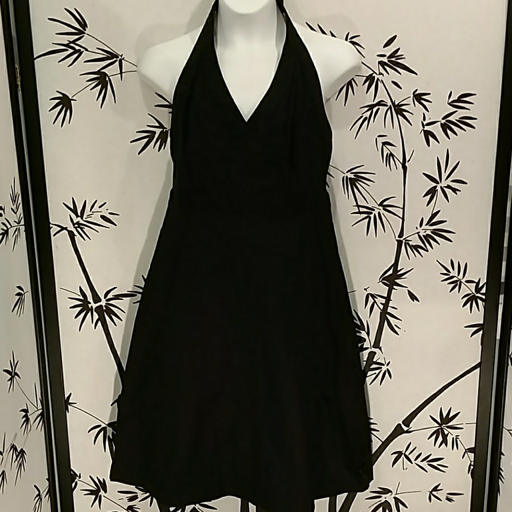 LBD Gap stretch summer dress halter back sz 2 - Picture 1 of 2