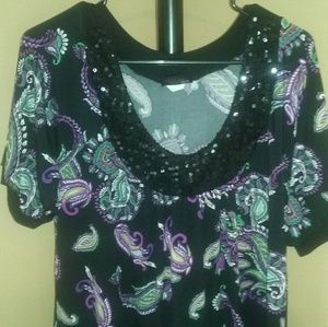 Candy Rain Plus size 2x 2XL XXL Blouse w/sequins